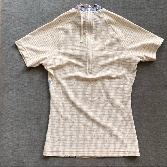 Tory Burch Provence Pompei Mosaic Rash Guard Swim Top Shirt XS - Picture 5 of 5